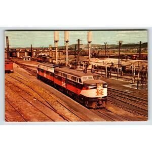 Railroad Postcard Train Railway Locomotive 0409 New Haven Conn Alco FA Cab